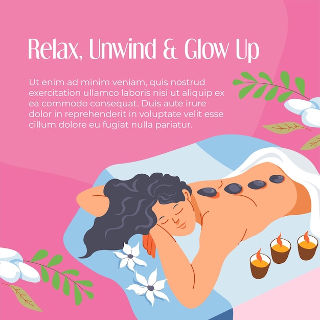 Relax unwind and glow up spa salon treatment