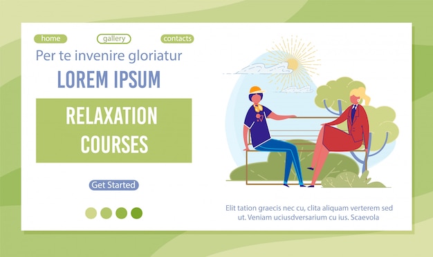 Relaxation Courses Landing Page   Template