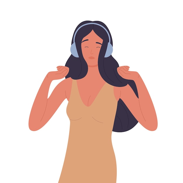 Relaxed girl listening to music