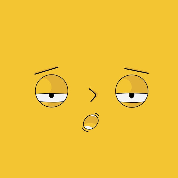 relaxed serene face with expressive emotions vector