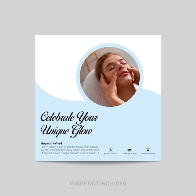 Relaxing Facial Massage And Skincare Treatment For Radiant Complexion Promotional Template Design