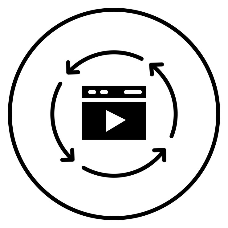 Vector 関連性アイコンのベクトル画像はビデオブログに使用できます