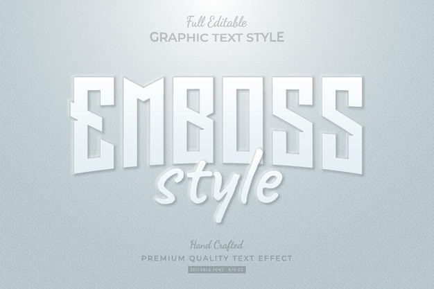 Reliëfstijl Bewerkbare Premium Teksteffect Lettertypestijl