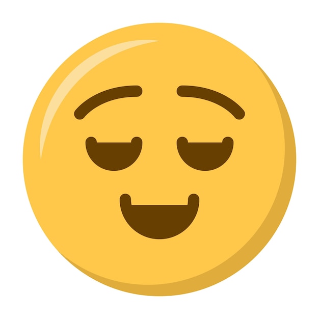 Vector relieved face emoji icon