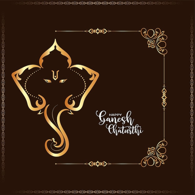 Vector religieuze happy ganesh chaturthi indiase festival viering kaart vector