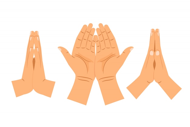 Religion praying hands isolated 