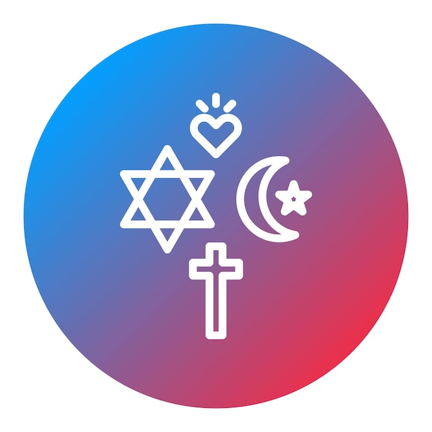 Vector religious beliefs icon vector image can be used for generation gap