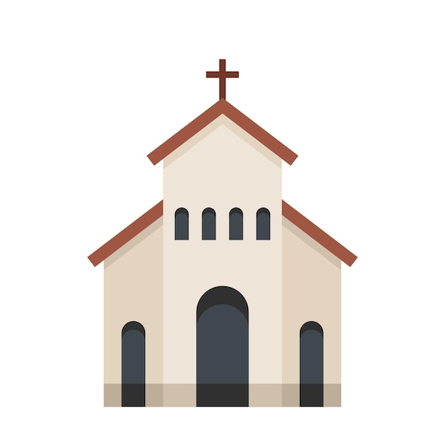 Religious church icon Flat illustration of religious church vector icon for web