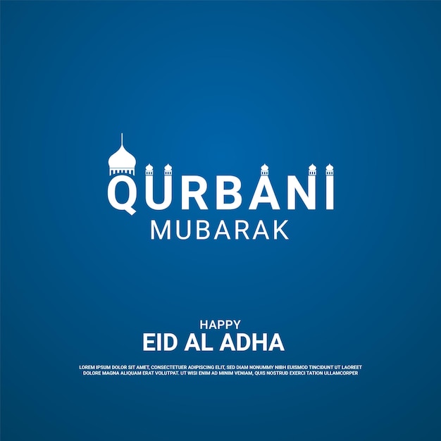 Religious eid al adha mubarak islamic festival banner free vector