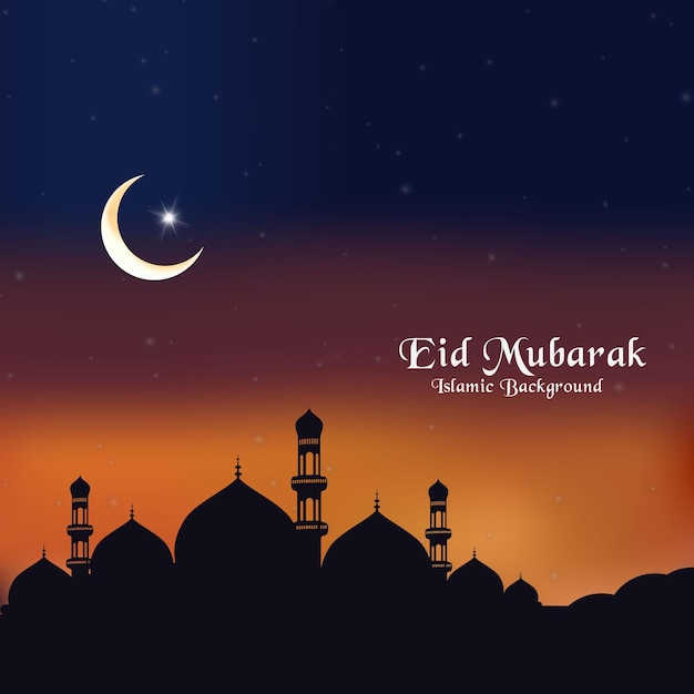 Religious eid mubarak festival decorative background