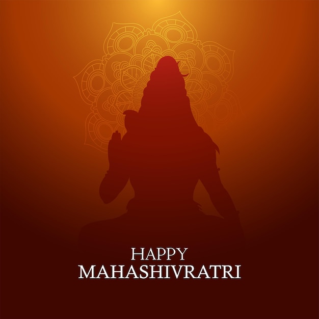 Religious maha shivratri festival greeting card