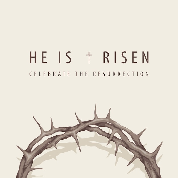 Vector religious poster with crown of thorns