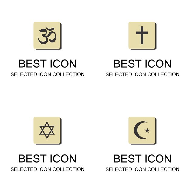 religious symbol vector collection