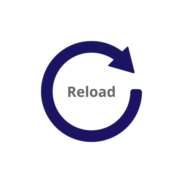 Reload vector icon .