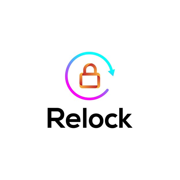 Вектор relock современный дизайн логотипа