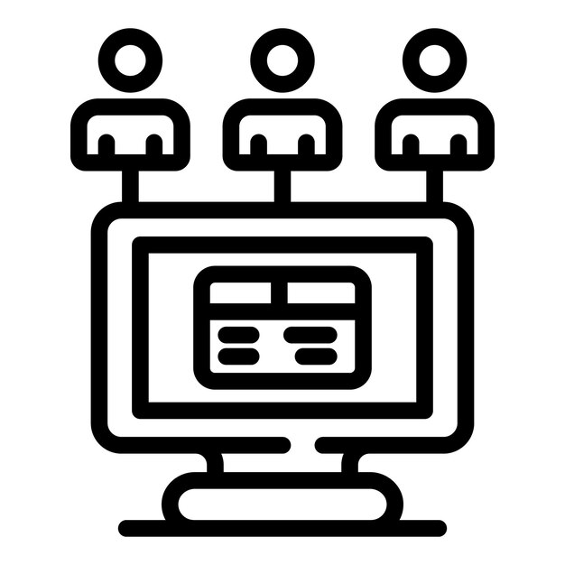 Remarketing netwerkpictogram Overzicht remarketing netwerk vector pictogram voor webdesign geïsoleerd op een witte achtergrond