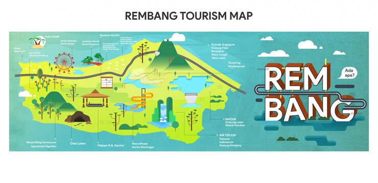 Vector rembang tourism map