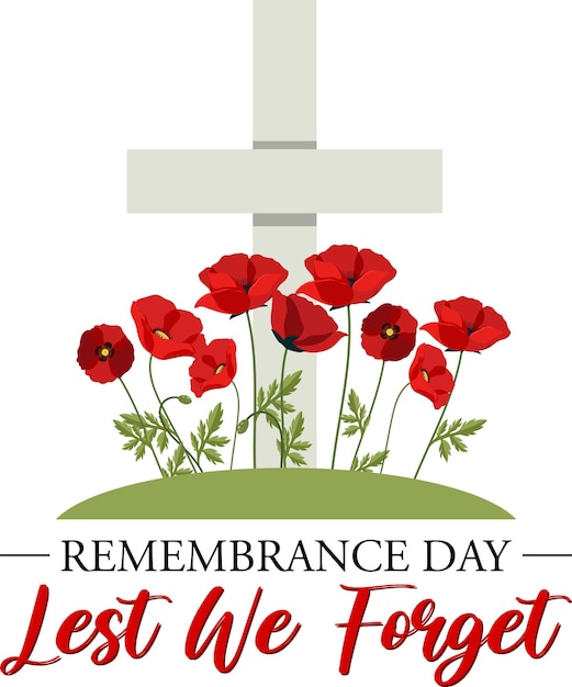 Vector remembrance day logo design