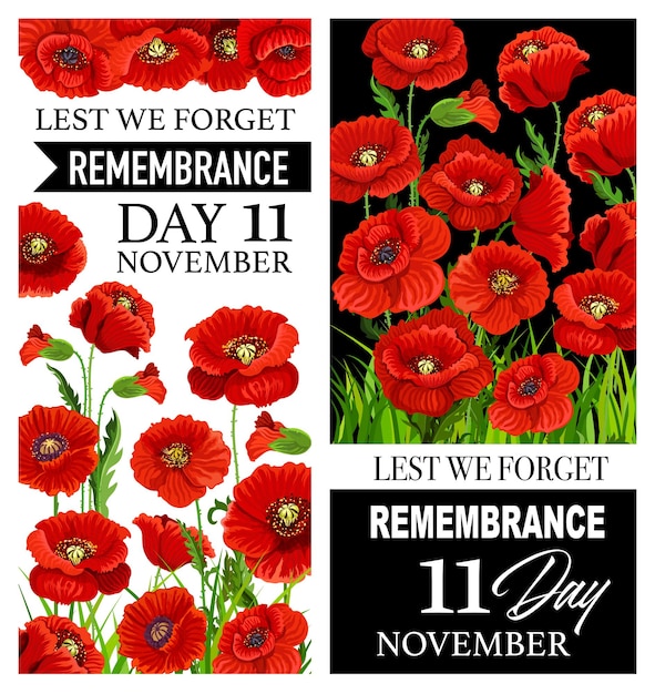 Remembrance Day red poppy flowers Lest We Forget