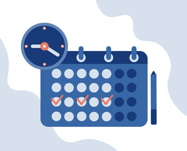 Reminder for meeting schedule or appointment Daily planning concept Vector illustration