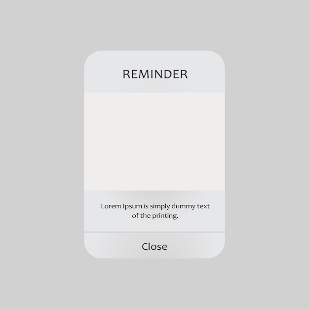 Vector reminder template printable