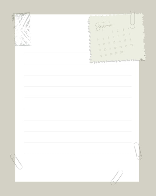 Reminders Calendar September 2022, template, list, blank, stamp, scrapbooking, plans, vintage.