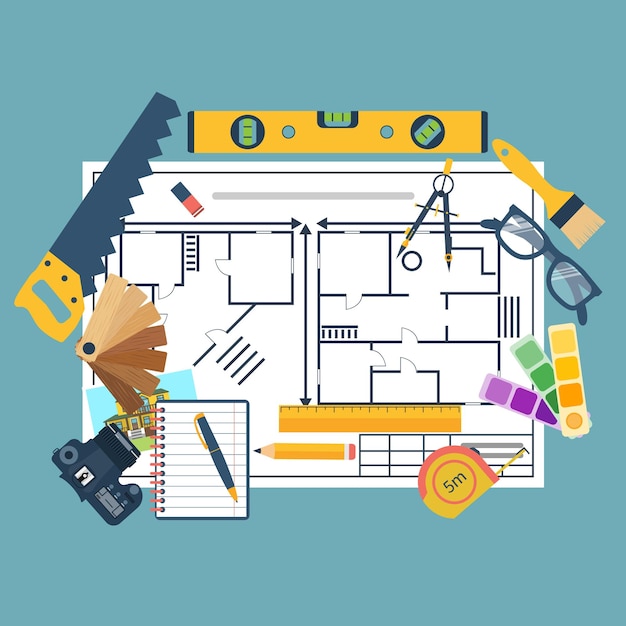 Vector remodeling plan construction tools