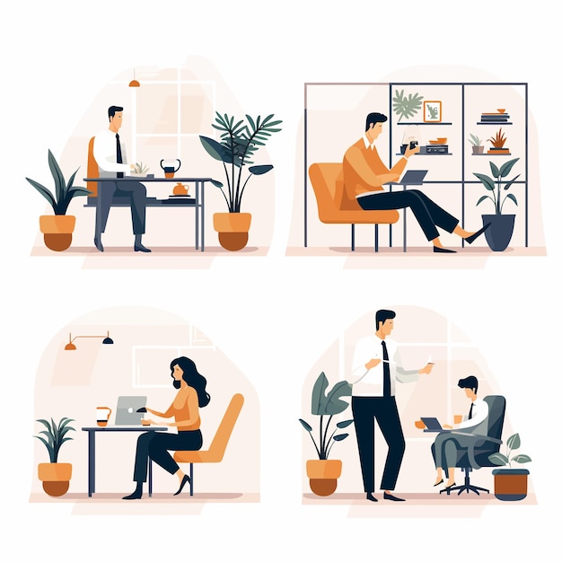 remote work diversity illustration