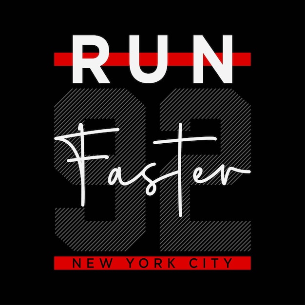 Vector ren sneller new york city typografie tshirt design