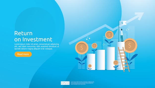 Rendement op investering roi websjabloon