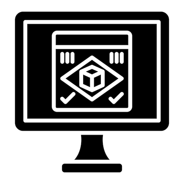 Rendering Glyph Solid Black Illustration