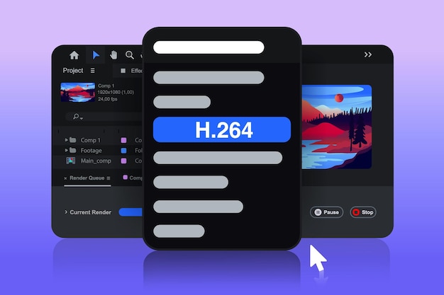 Рендерит в формате mp4 h.264. Программное обеспечение для моушн-дизайна