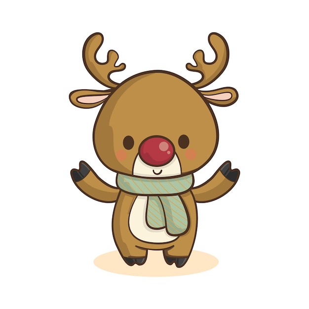 Vector rendier hert clipart kerstmis