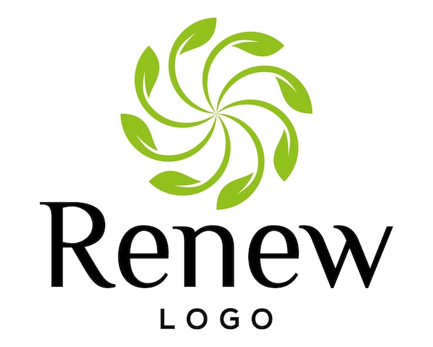 Renew luxury geometric logo design.