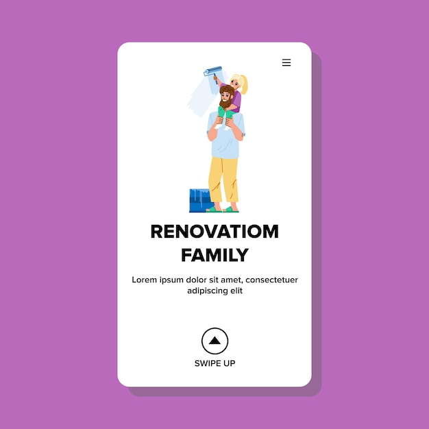 Renovatie familie vector