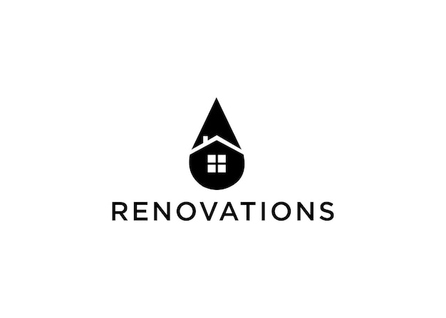 Renovatie logo ontwerp vectorillustratie