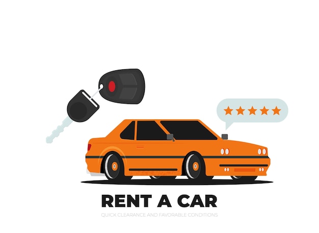 Rent a car design over background vector illustration