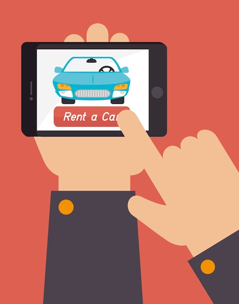 Rent a car design, vector illustration.