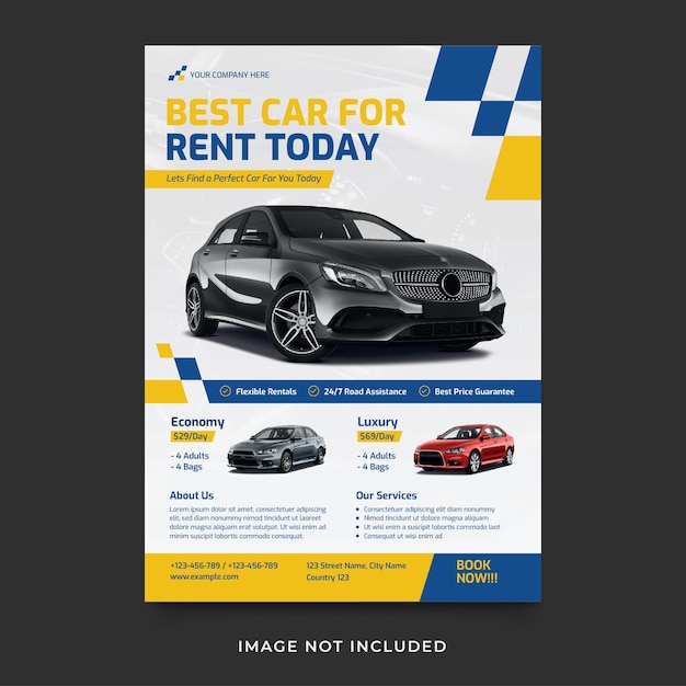 Rent A Car Flyer Template