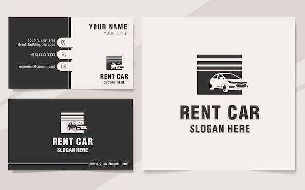 Rent car logo template monogram style