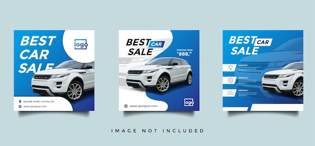 Rent car social media instagram banner template