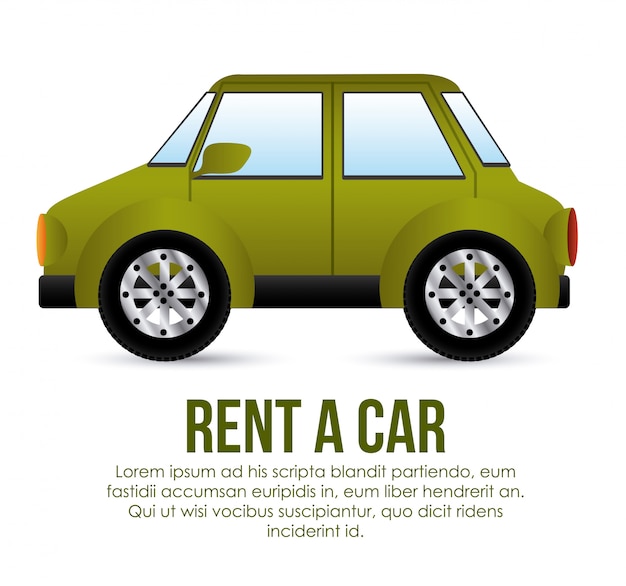 Vector rent a car template