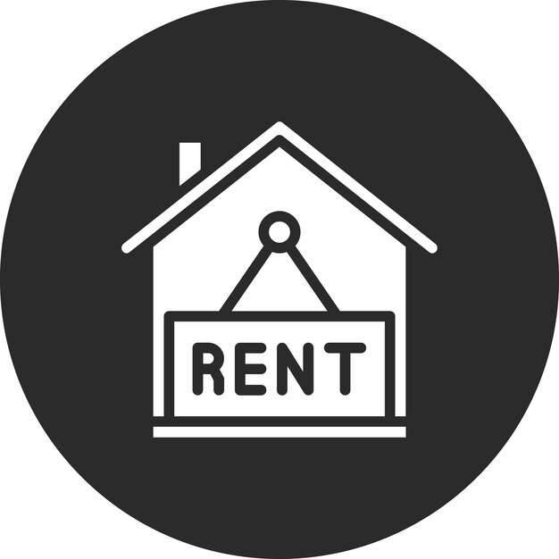 不動産アイコンセットのレンタハウスベクトルアイコンのイラスト