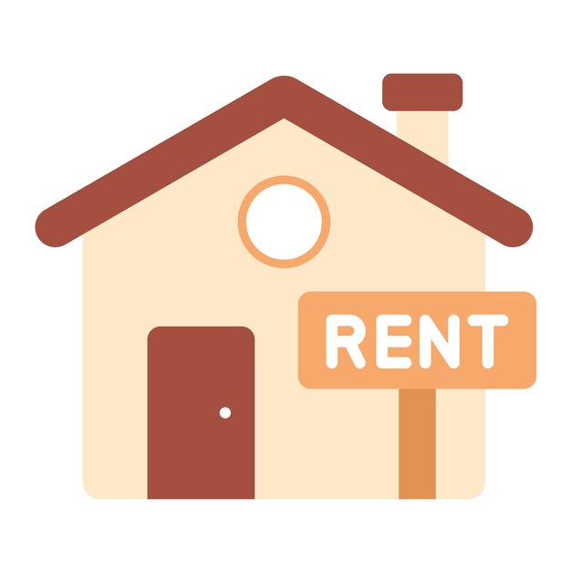 Rent House Vector Illustration Style