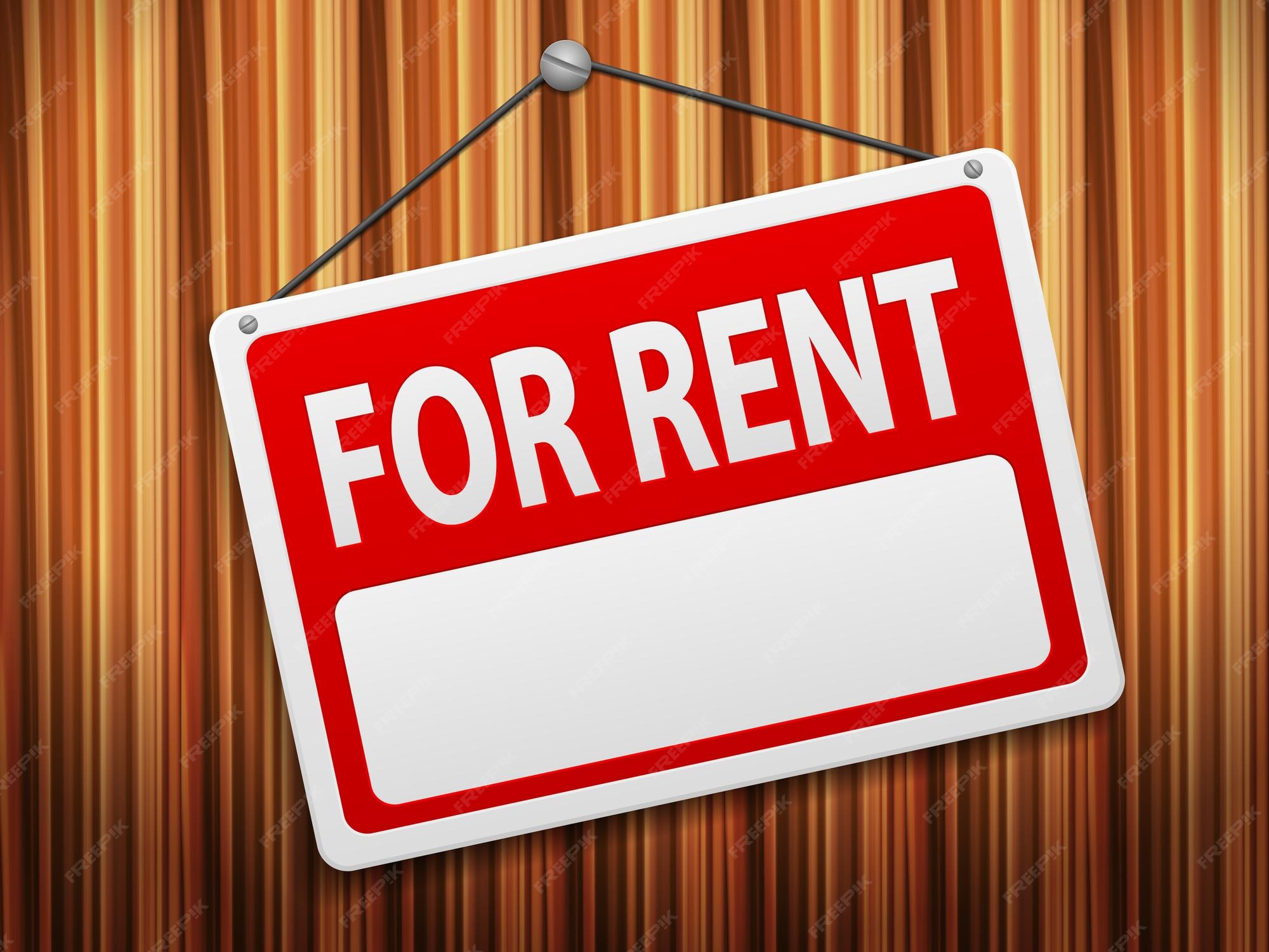 Premium Vector | For rent sign board on wood