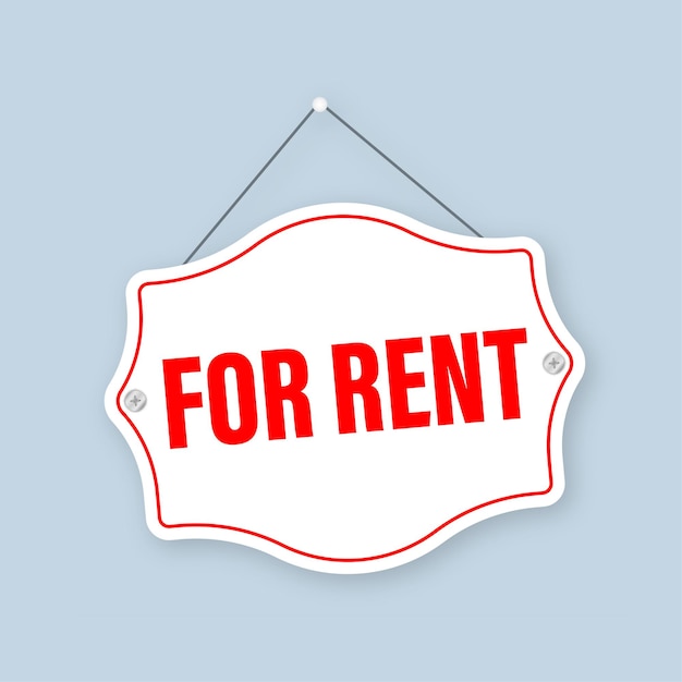 Vector for rent sign