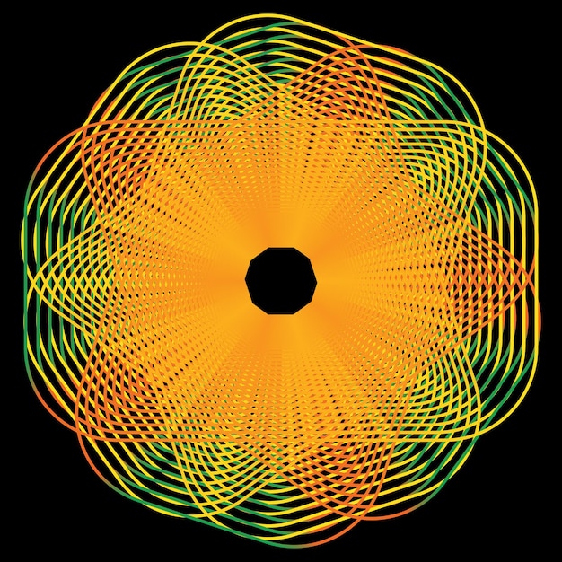 Vector rentagle mandala