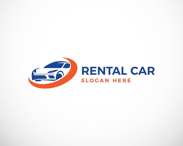 Rental car logo design template illustration vector