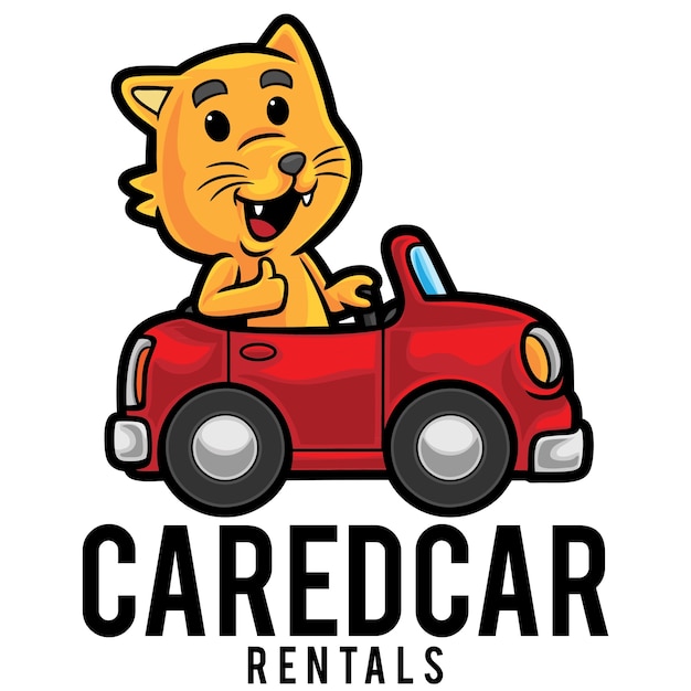 Rental car logo mascot template