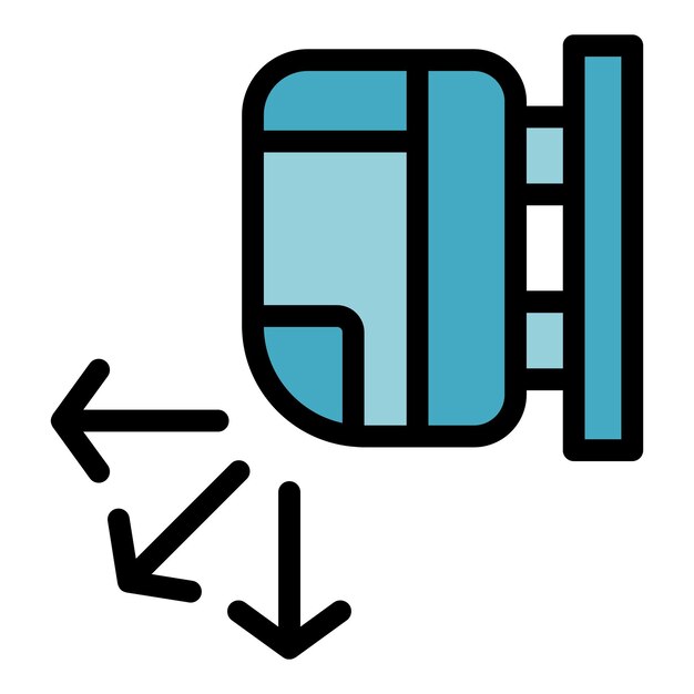 Vettore riparare l'icona della direzione del condizionatore d'aria profilo riparare l'icona del vettore della direzione del condizionatore d'aria per il web design isolato su sfondo bianco piatto